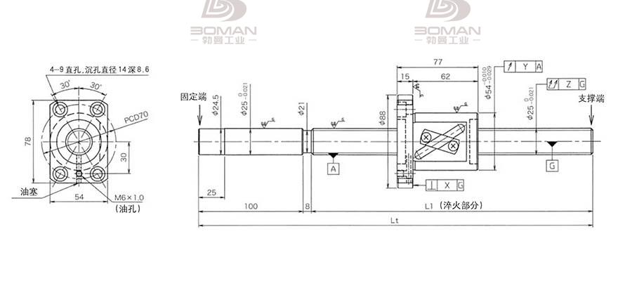 KURODA GG2525AS-BALR-2020A 日本黑田丝杆螺母