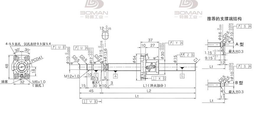 KURODA GP1502DS-BAPR-0300B-C3F 黑田精工丝杆价格